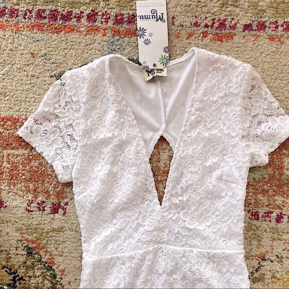 Show Me Your MuMu Ibiza White Lace Mini Dress - Picture 4 of 15